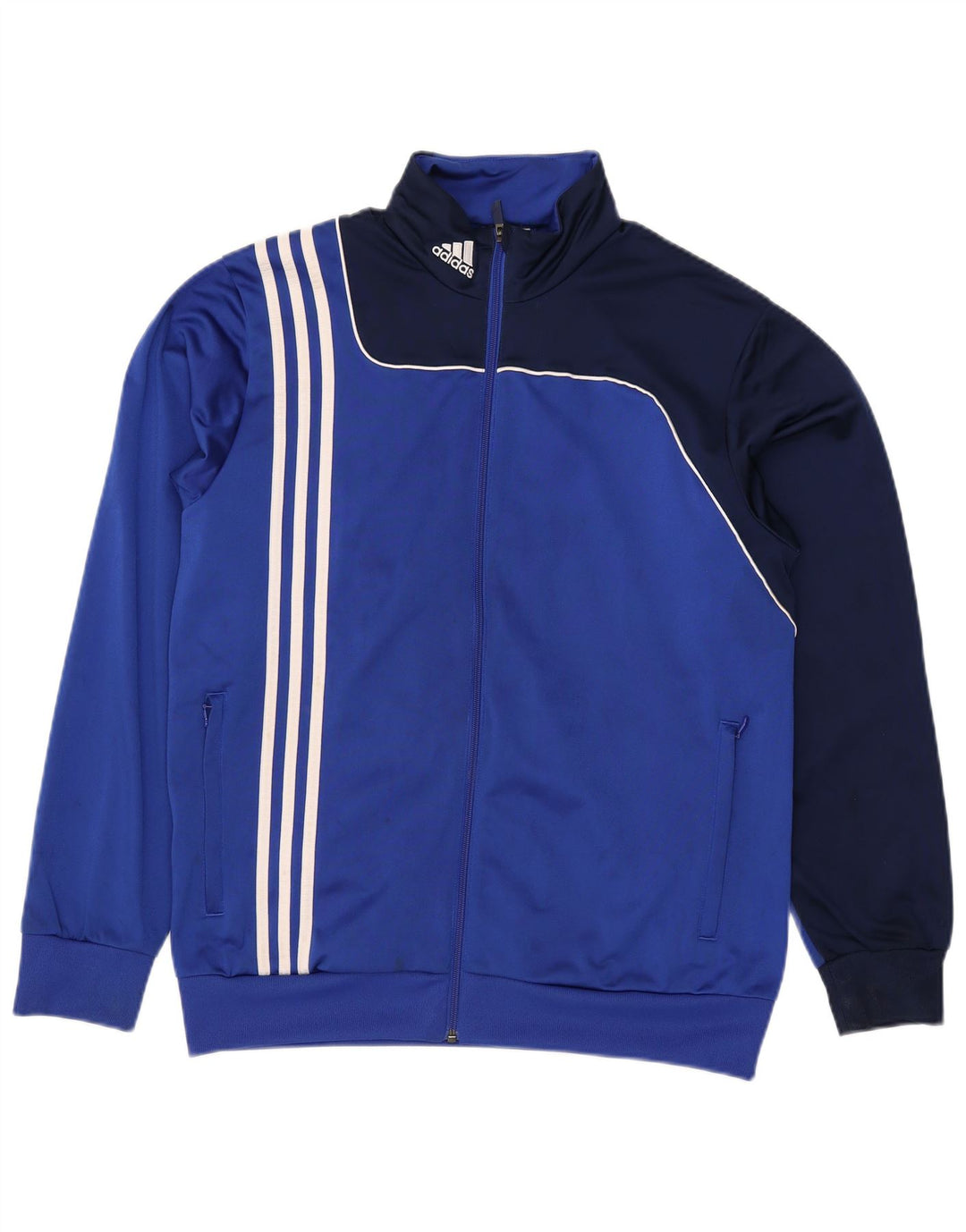 Adidas Mens Tracksuit Top Jacket UK 42/44 Grande Azul Colorblock Poliéster