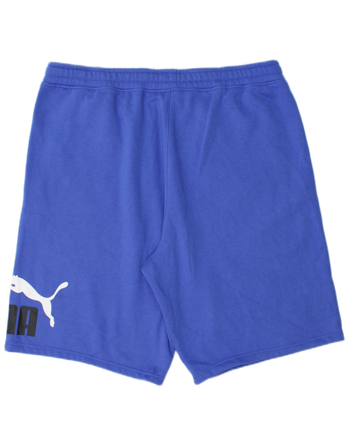 Shorts esportivos gráficos masculinos PUMA XL azul algodão