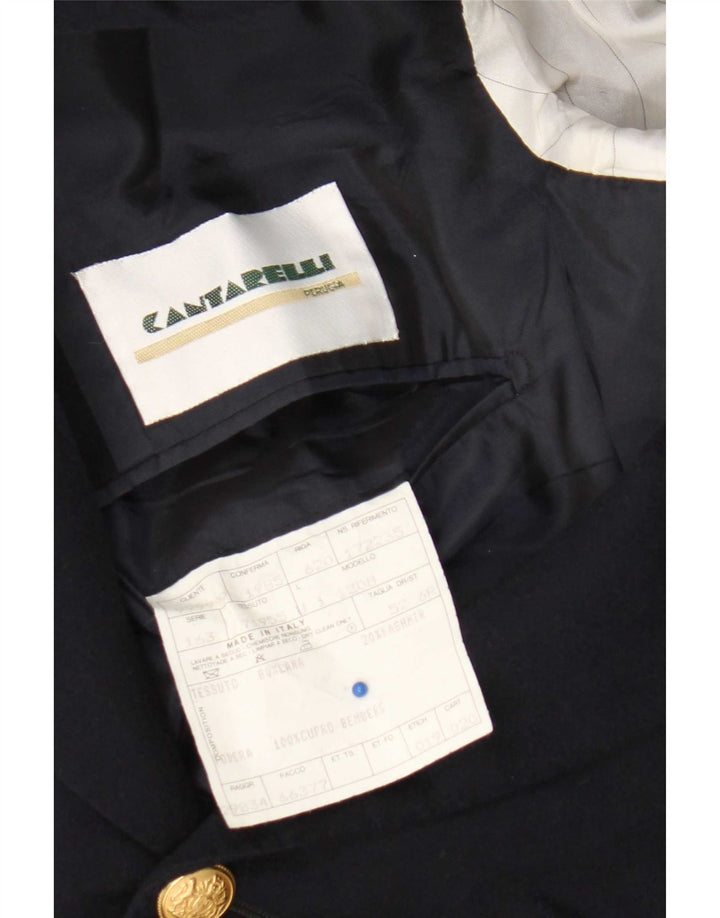 Jaqueta Blazer Cantarelli Masculina com 3 Botões IT 52 XL Azul Marinho Lã