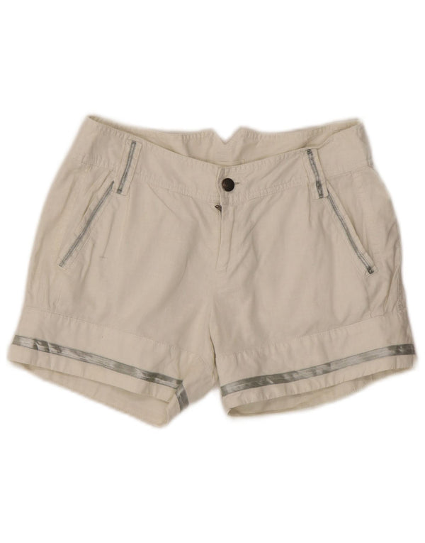 Calça quente feminina Diesel W28 linho branco médio