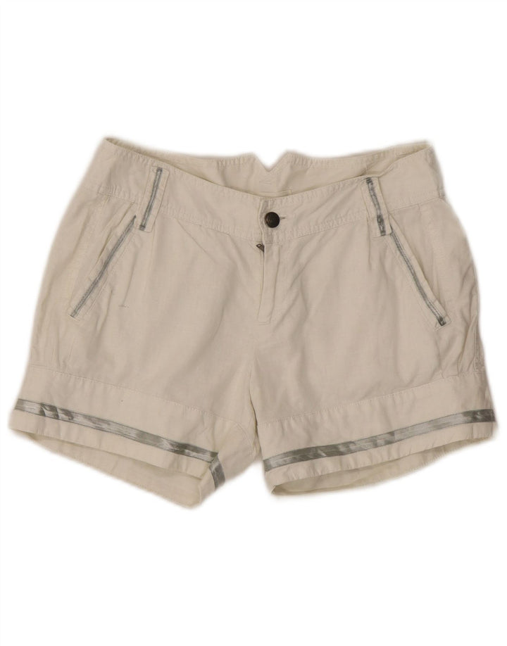 Calça quente feminina Diesel W28 linho branco médio