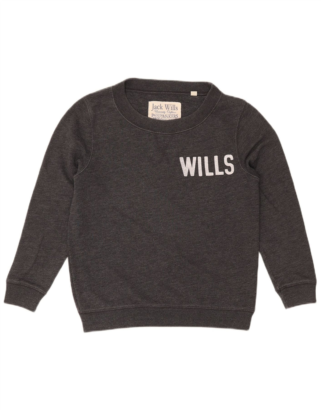 JACK WILLS Suéter feminino com estampa grande e grande Reino Unido 8 pequeno cinza