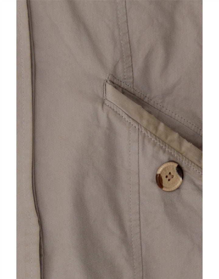 Casaco acolchoado com capuz feminino Woolrich Reino Unido 14 algodão cinza médio