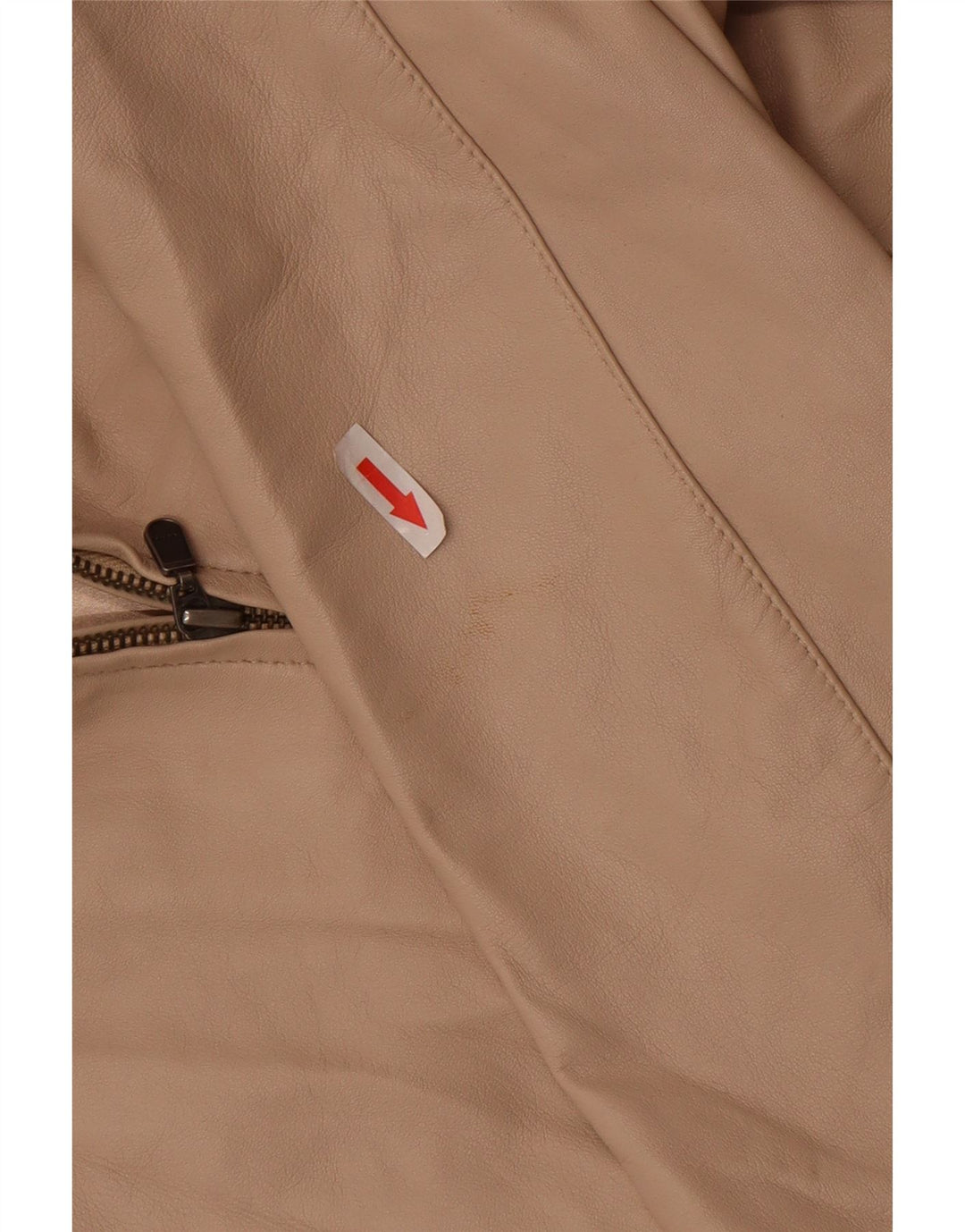 Jaqueta de couro feminina Lakeland Reino Unido 12 couro bege médio