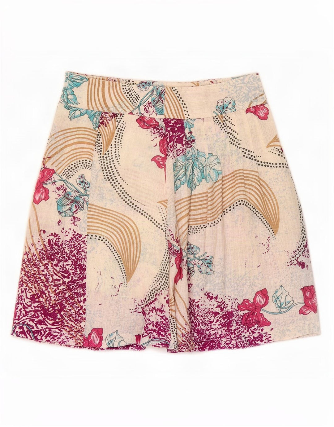 Saia feminina Benetton A-Line W30 média floral multicolorida