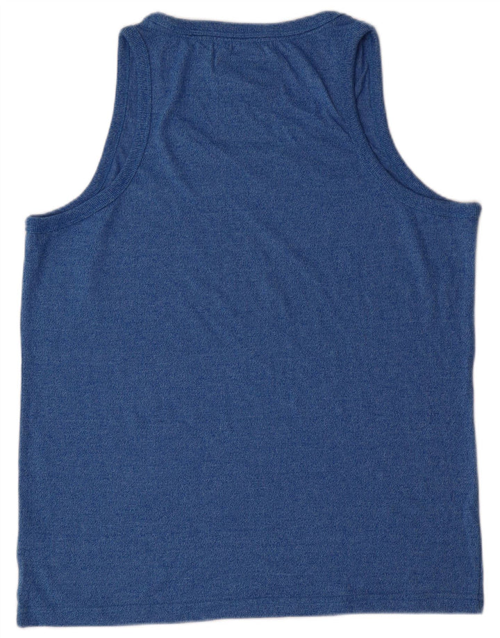 SUPERDRY Colete gráfico masculino Top 2XL algodão azul