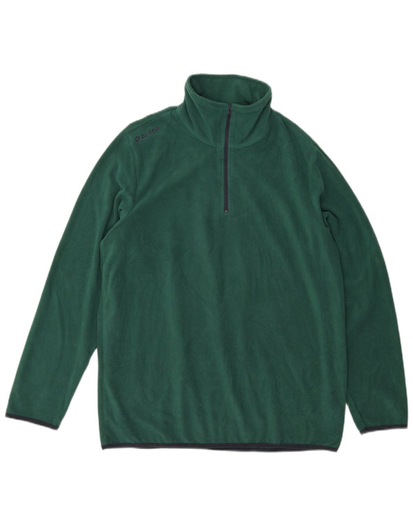Lotto Mens Zip Neck Fleece Jumper XL Verde Poliéster