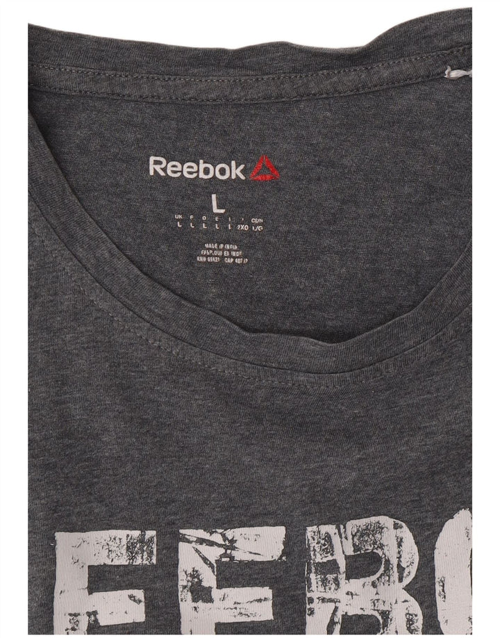 Reebok Camiseta Masculina Graphic Top Grande Cinza