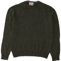 Suéter masculino Marks & Spencer com gola redonda, lã verde médio
