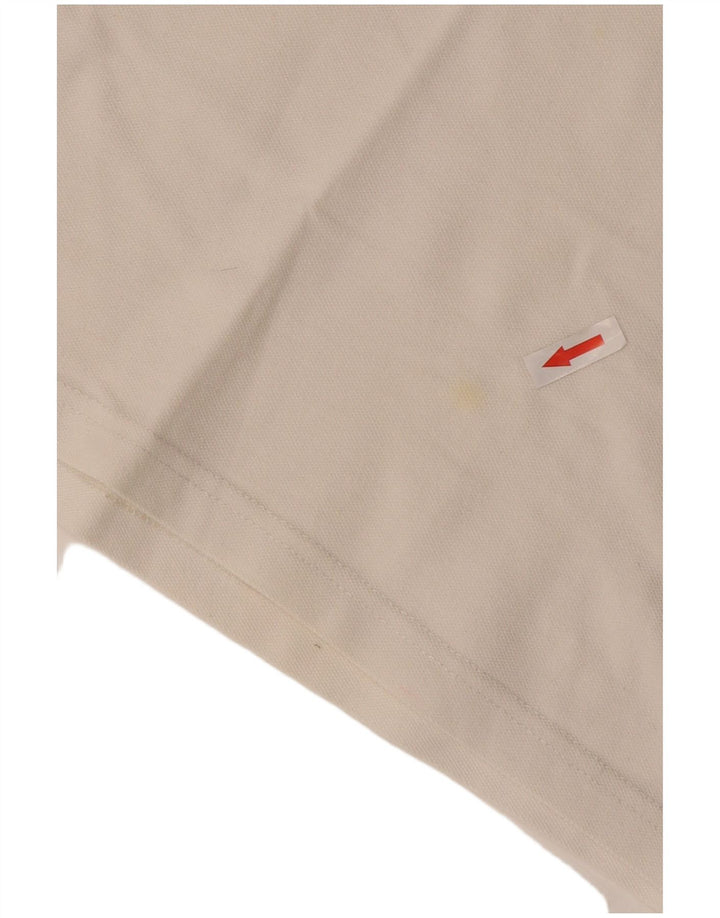 Camisa polo feminina Asics UK 14 médio algodão branco