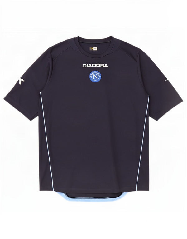 Camiseta gráfica masculina Diadora Top 2XL poliéster azul marinho