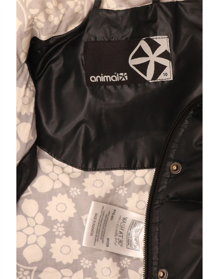 Poliéster preto pequeno acolchoado desproporcionado de Gilet UK 10 das mulheres animais