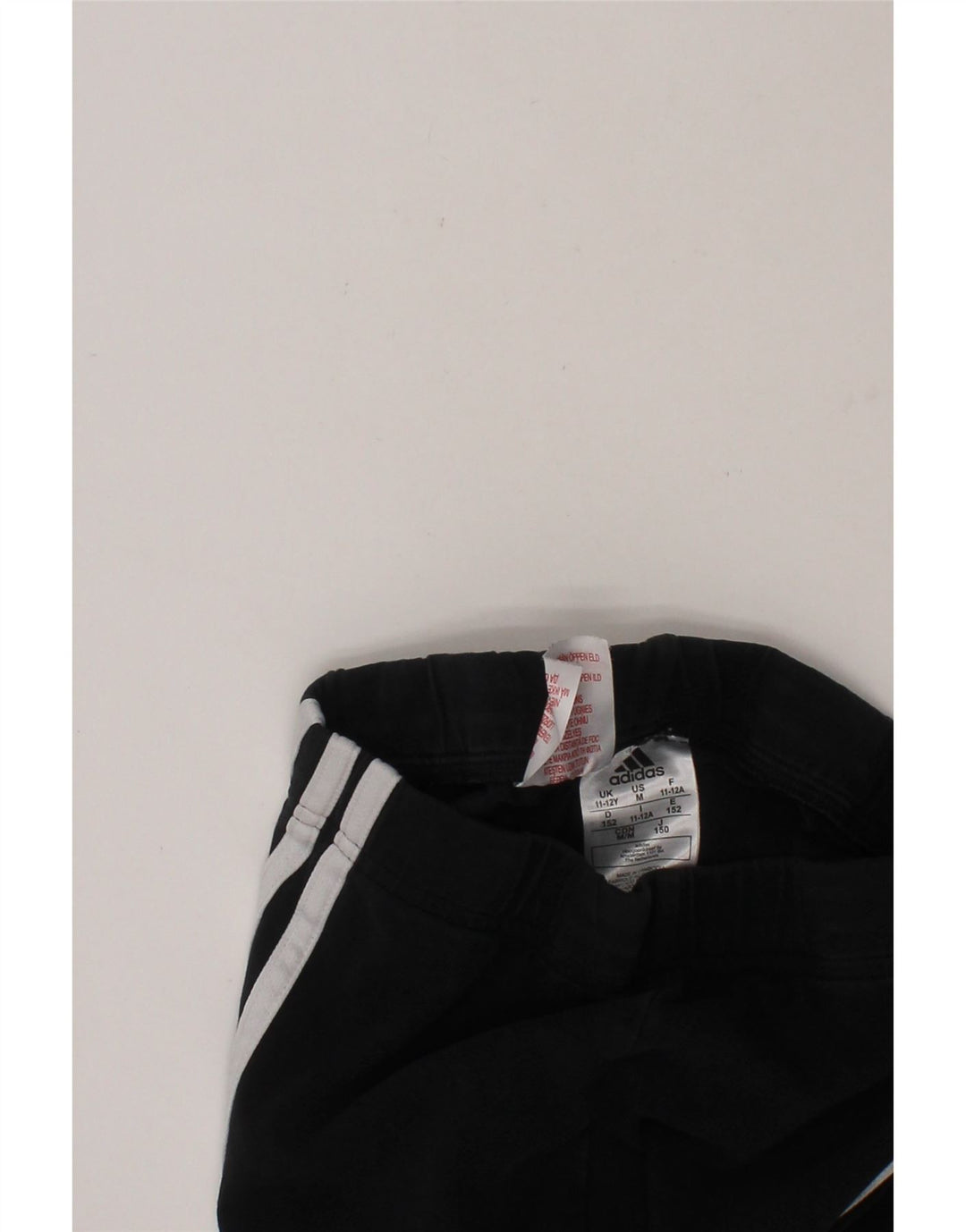 ADIDAS Girls Leggings 11-12 Years Black Cotton Vintage Adidas and Second-Hand Adidas from Messina Hembry 