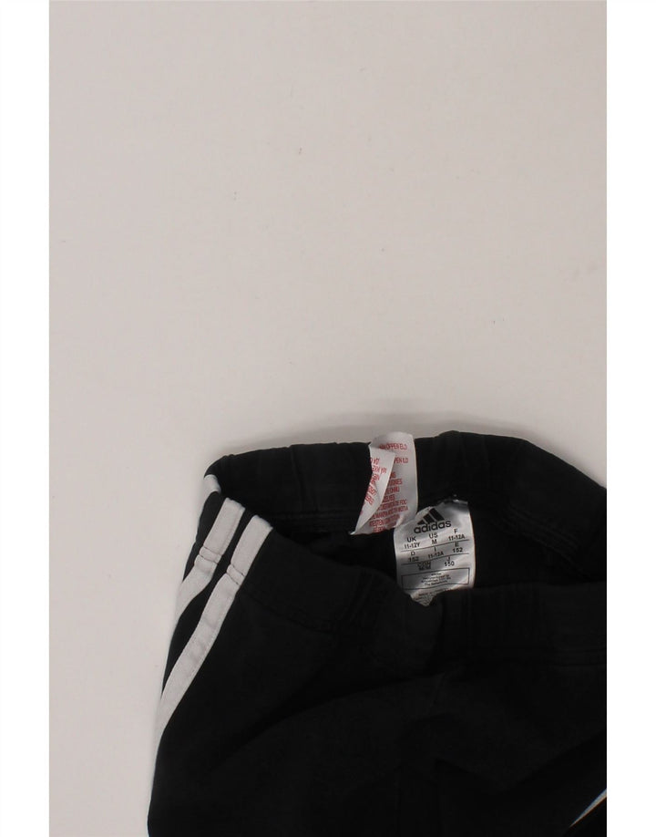 ADIDAS Girls Leggings 11-12 Years Black Cotton Vintage Adidas and Second-Hand Adidas from Messina Hembry 