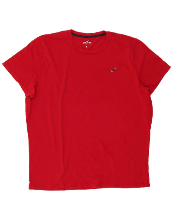 Camiseta masculina Hollister Top 2XL algodão vermelho