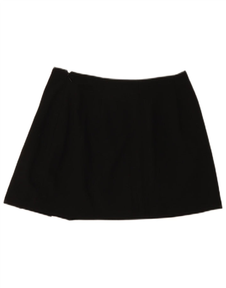 Mini saia feminina Zara pequena W26 poliéster preto