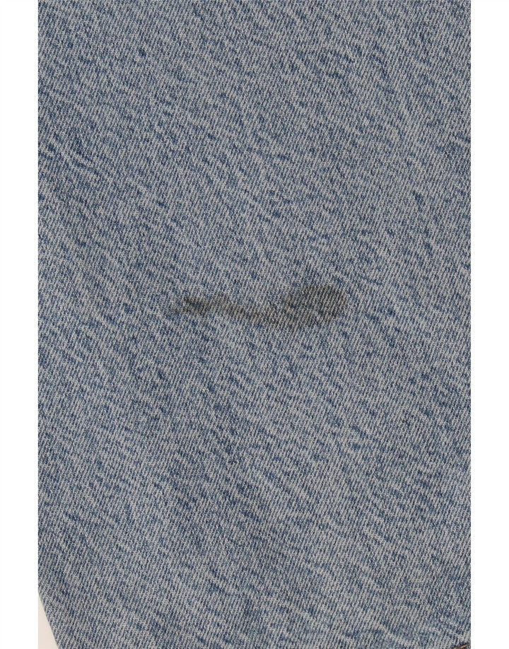 Zara Calça jeans feminina cintura alta solta EU 42 grande W32 L31 azul