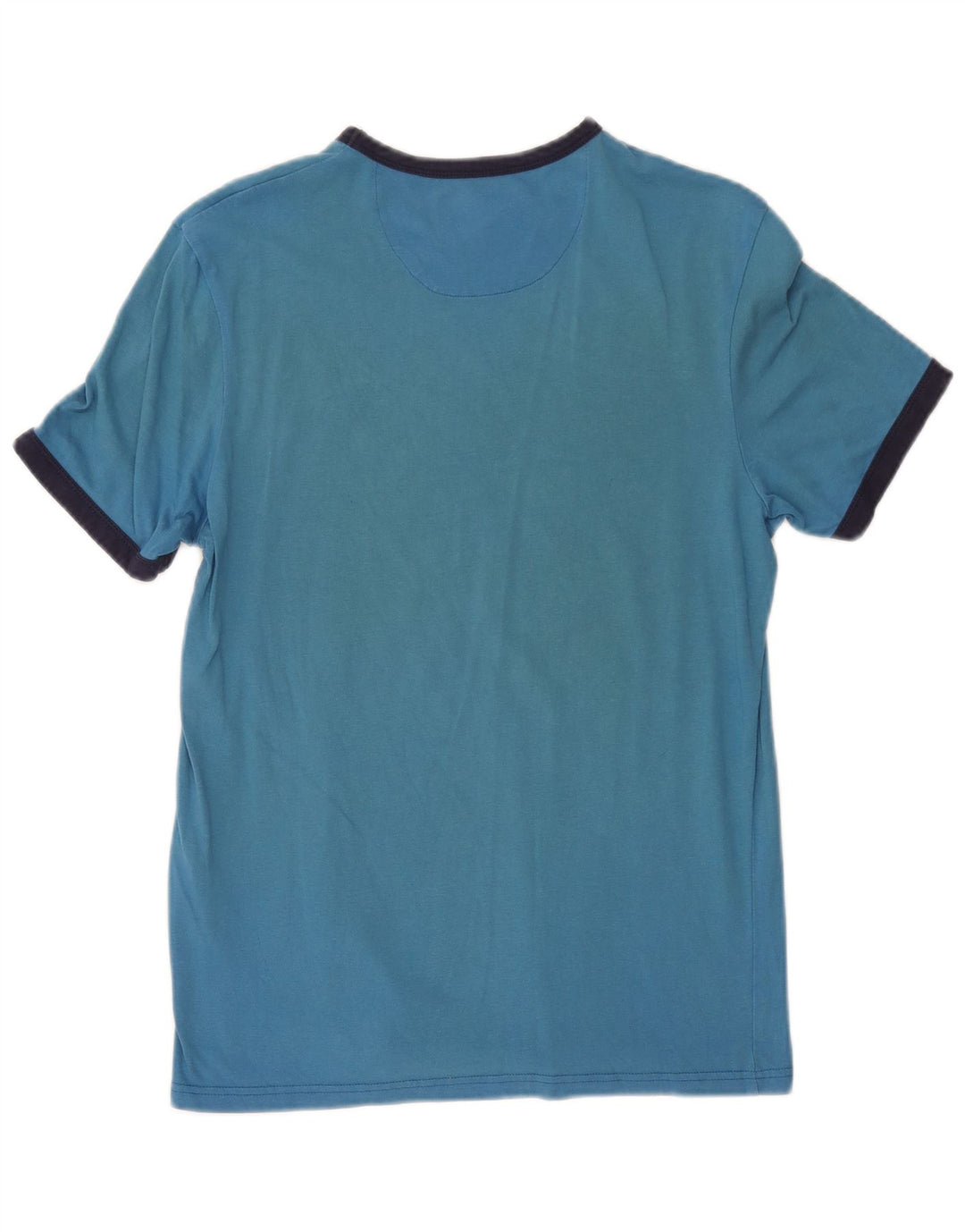 Lyle & Scott Camiseta masculina top pequeno azul colorblock algodão