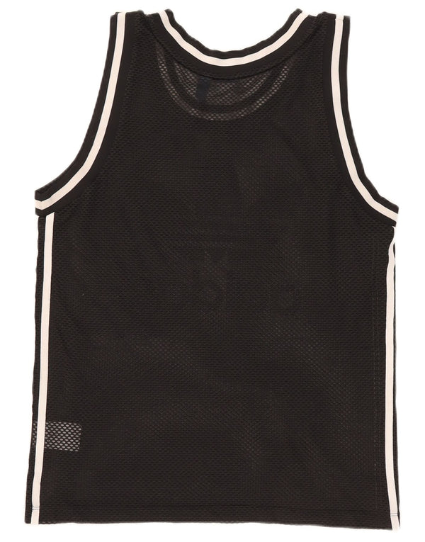Adidas Womens Graphic Vest Top UK 12 Médio Preto Poliéster