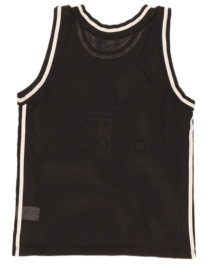 Adidas Womens Graphic Vest Top UK 12 Médio Preto Poliéster