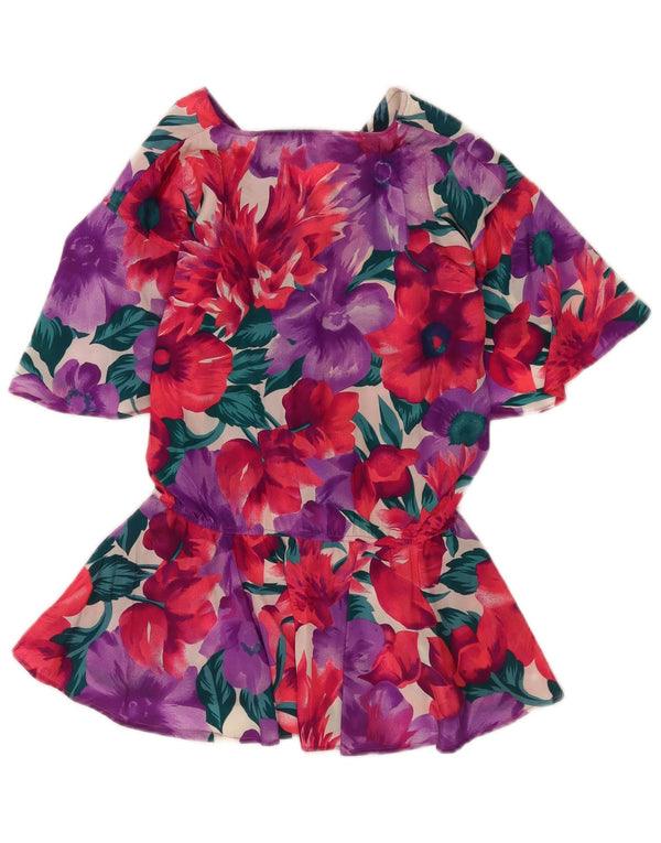 Blusa feminina Ferretti manga curta IT 46 grande floral multicolorida