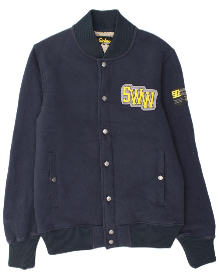 Jaqueta masculina SNICKERS Workwear Sherpa Varsity Reino Unido 38 algodão azul marinho médio
