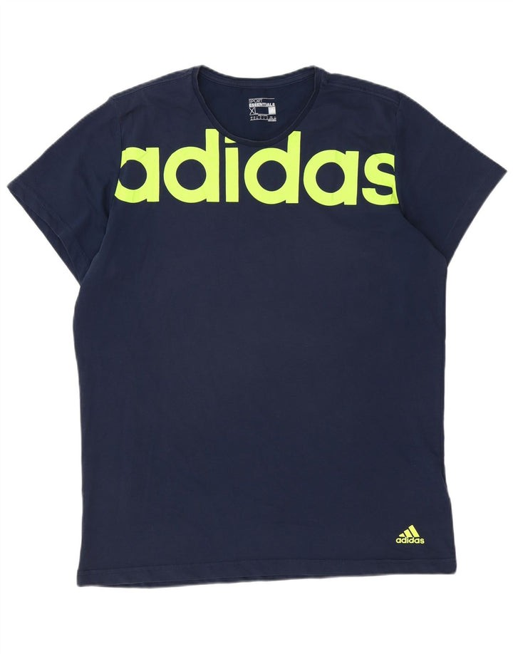 Camiseta masculina Adidas Climalite Graphic Top XL azul marinho algodão