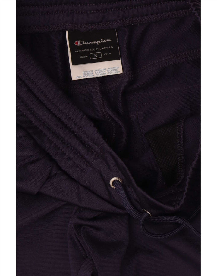 Calça de treino feminina Champion Joggers UK 10 pequeno poliéster azul marinho
