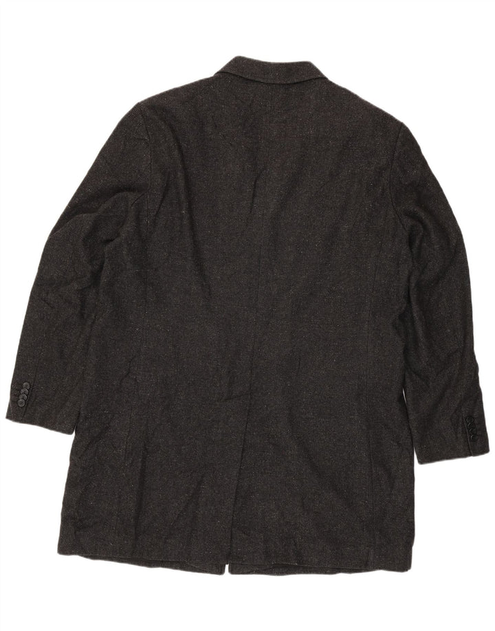 Jaqueta Blazer Aberta Masculina Marks & Spencer Reino Unido 44 2XL Lã Cinza