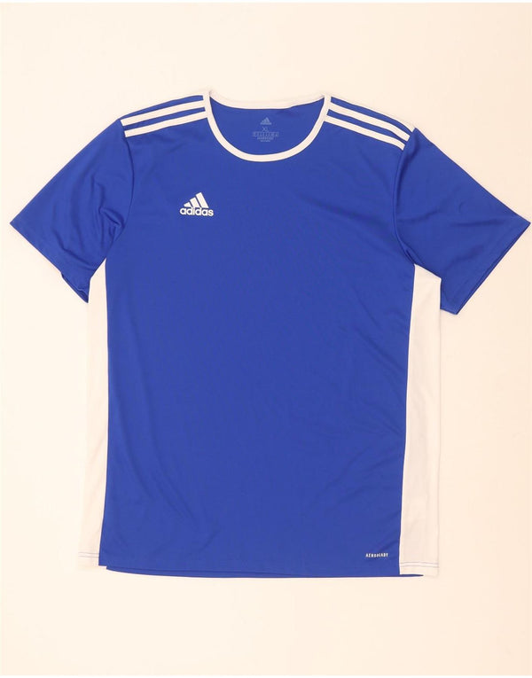Adidas Mens Aeroready Camiseta Top XL Azul Colorblock Poliéster