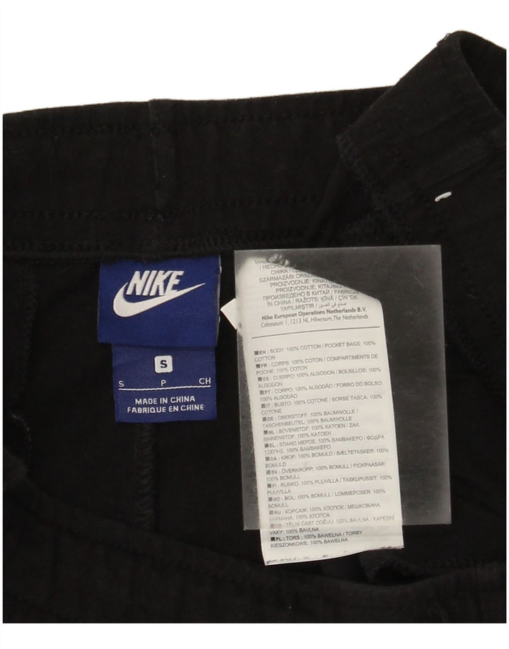 Shorts esportivos masculinos Nike pequenos de algodão preto