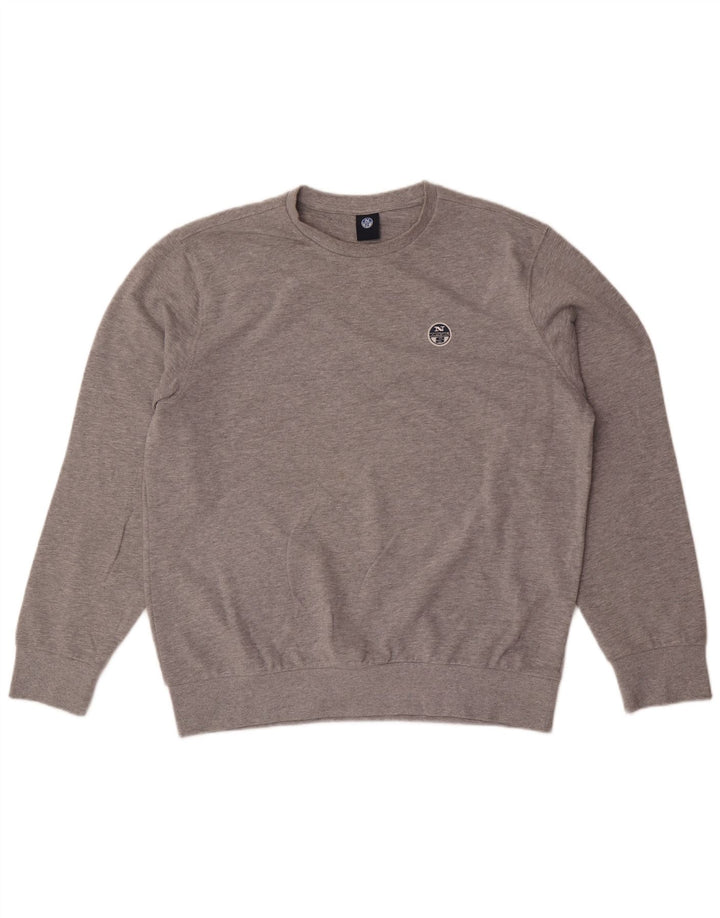 Moletom masculino North Sails grande algodão cinza