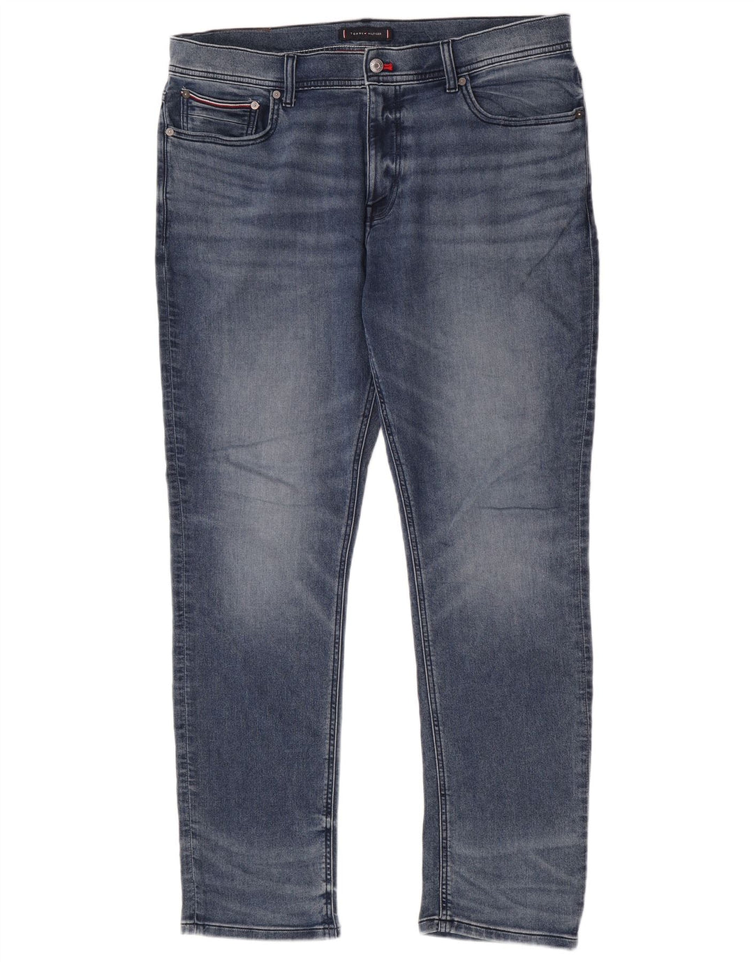 Tommy Hilfiger Masculino Slim Jeans W36 L32 Azul Algodão