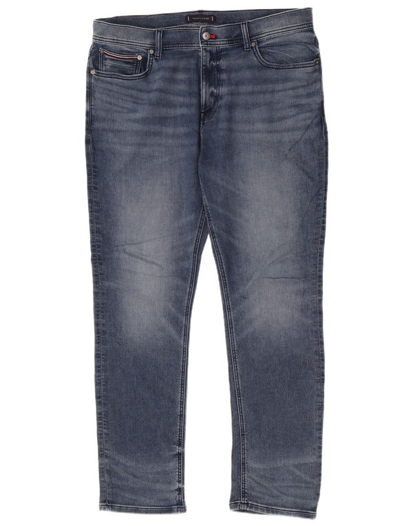 Tommy Hilfiger Masculino Slim Jeans W36 L32 Azul Algodão