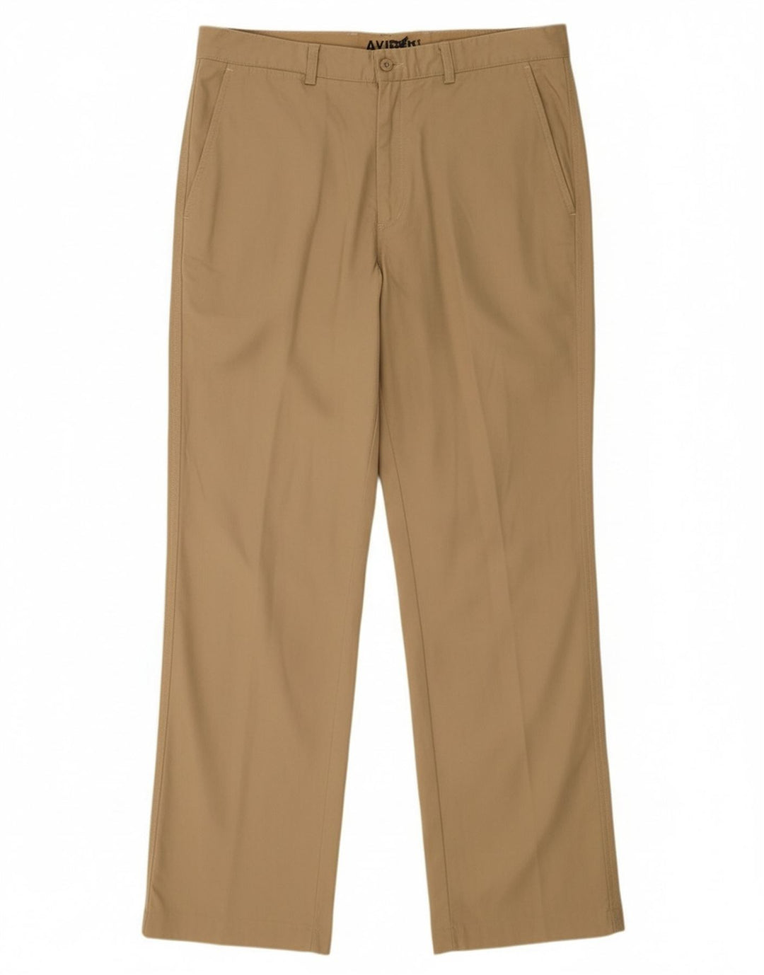 Calça chino reta masculina AVIREX W34 L31 algodão bege