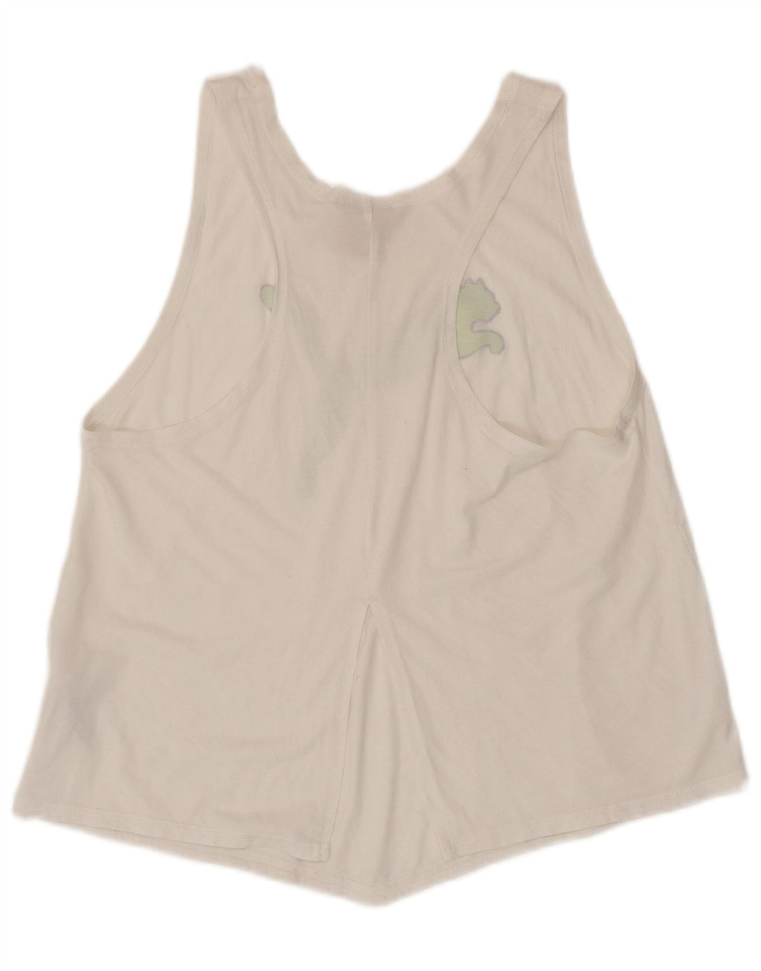Puma Womens Graphic Vest Top UK 14 Grande Poliéster Branco
