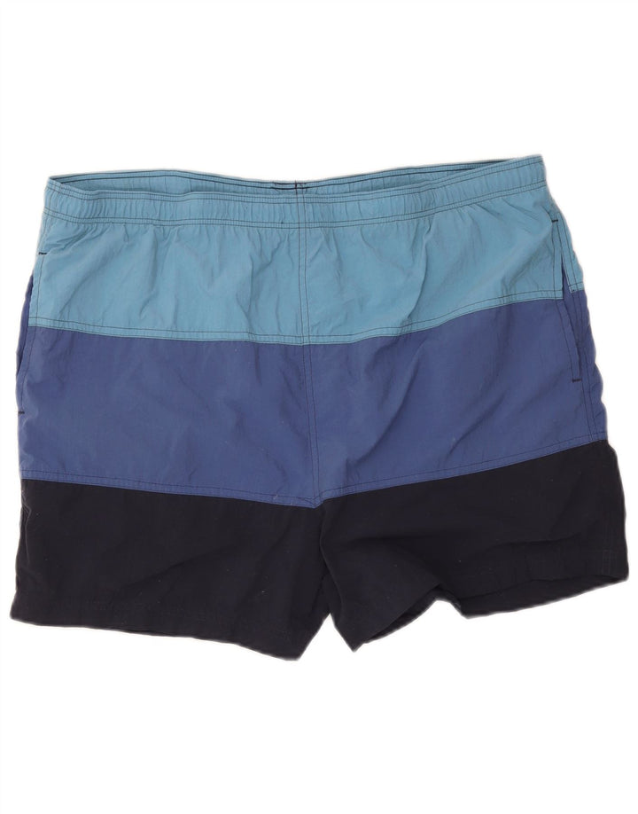 Shorts de natação masculino Marks & Spencer St. Michael grande bloco colorido azul
