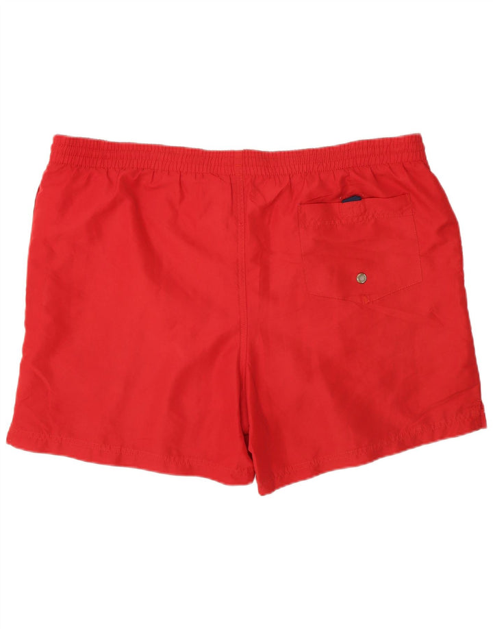 Fila Mens Natação Shorts Médio Poliéster Vermelho
