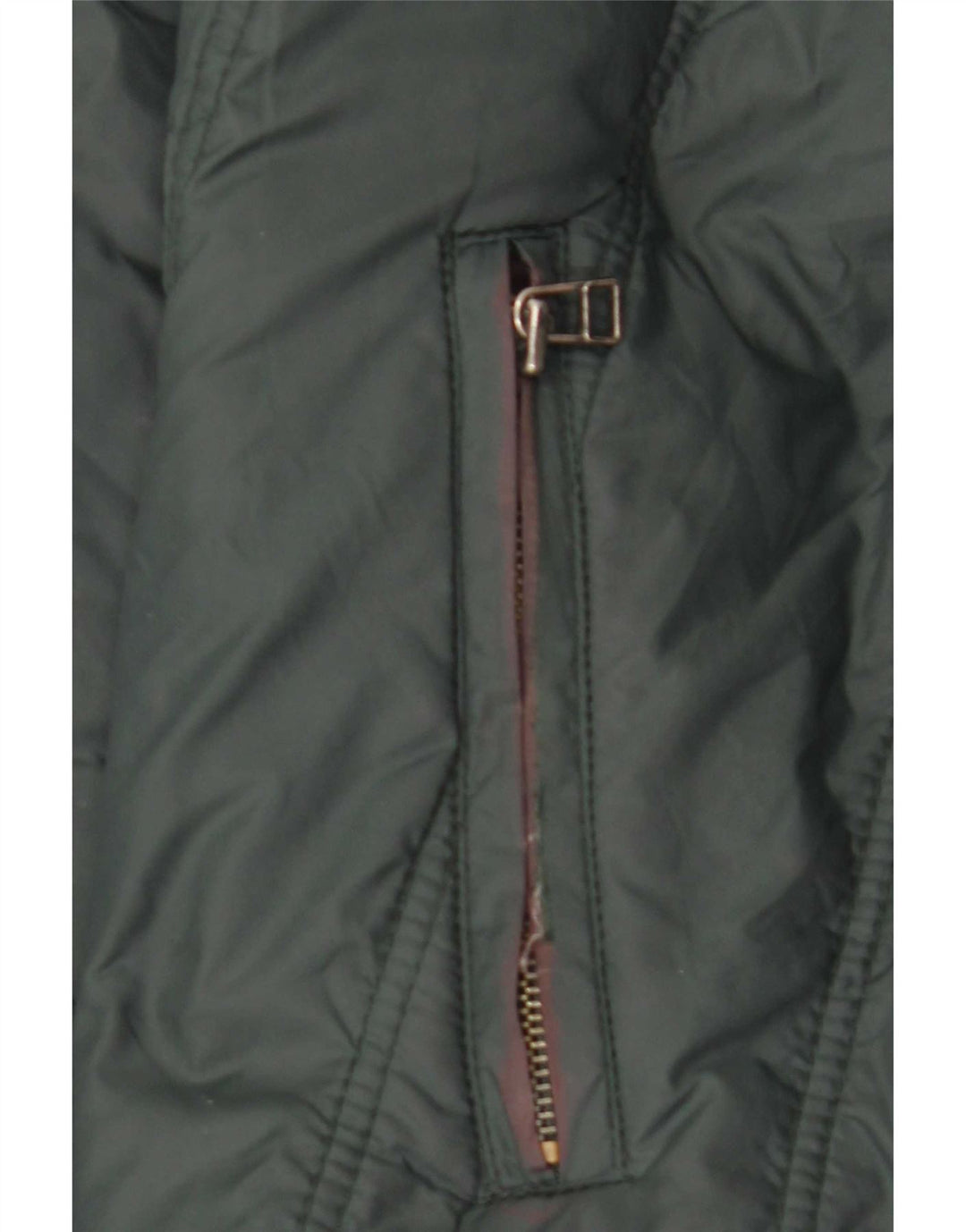 Jaqueta acolchoada masculina Zara UK 40 grande nylon verde