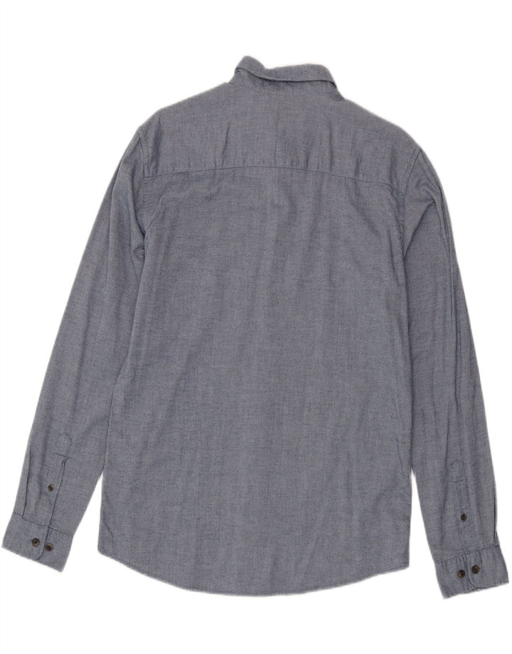 Camisa masculina de flanela Jack & Jones grande algodão espinha de peixe azul