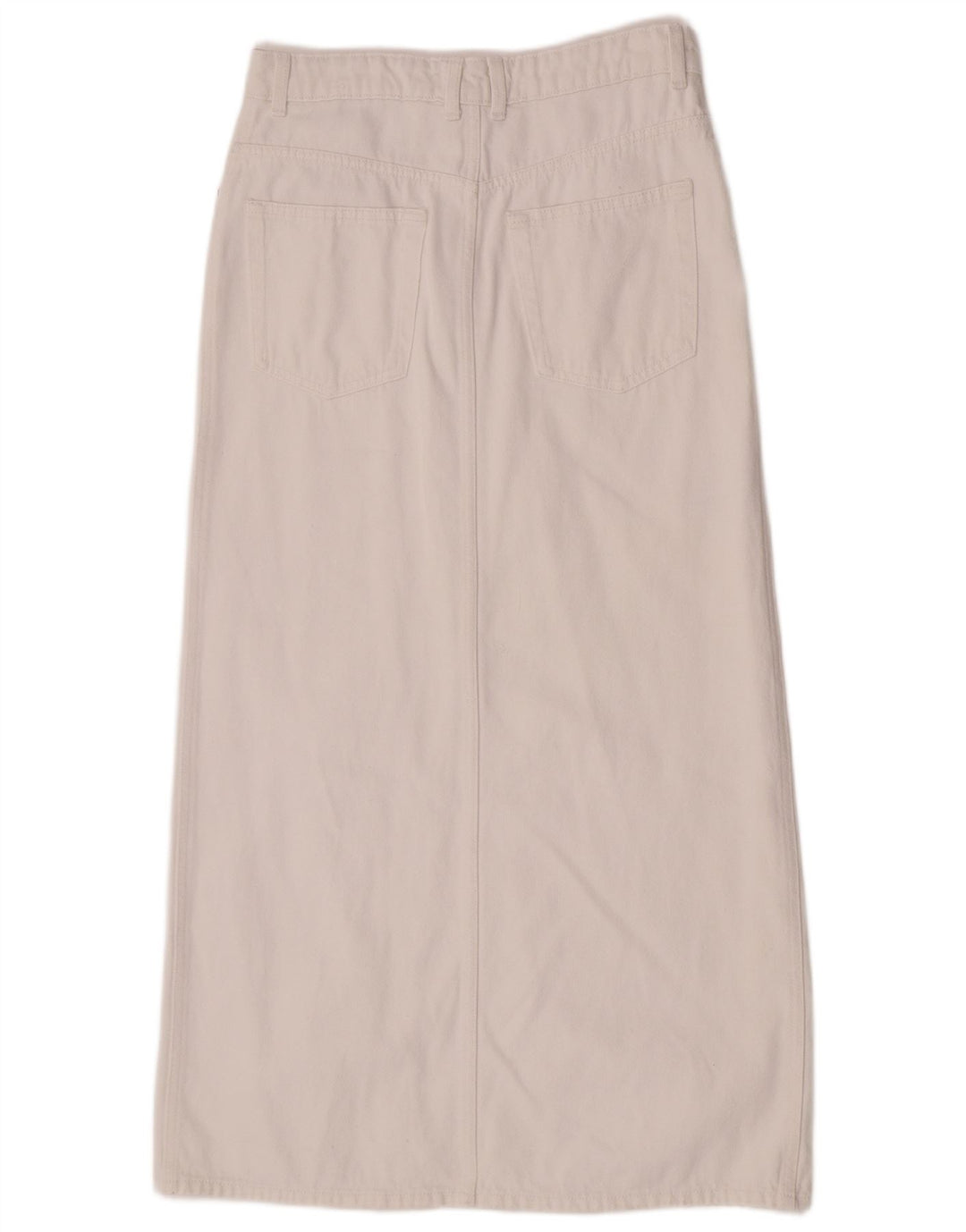 Saia jeans feminina manga média W30 algodão branco