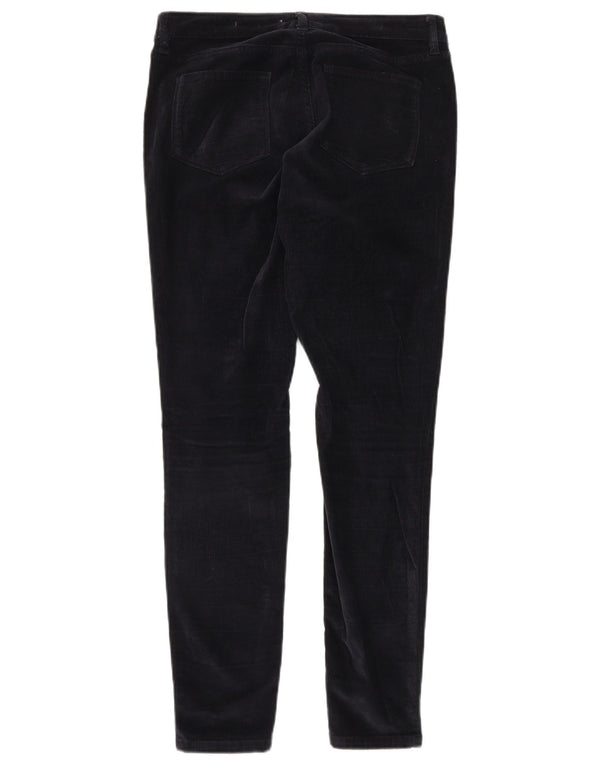 Calça feminina de veludo cotelê FAT FACE UK 10 pequena W32 L30 azul marinho