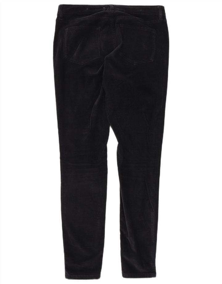 Calça feminina de veludo cotelê FAT FACE UK 10 pequena W32 L30 azul marinho