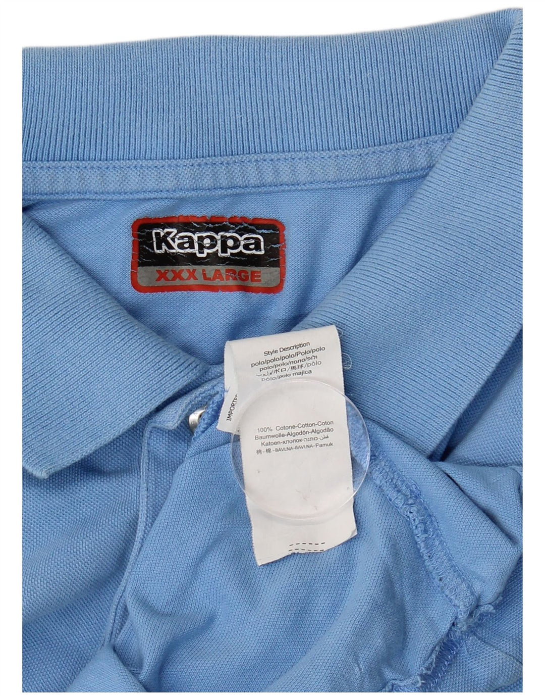 Camisa polo masculina KAPPA 3XL algodão azul