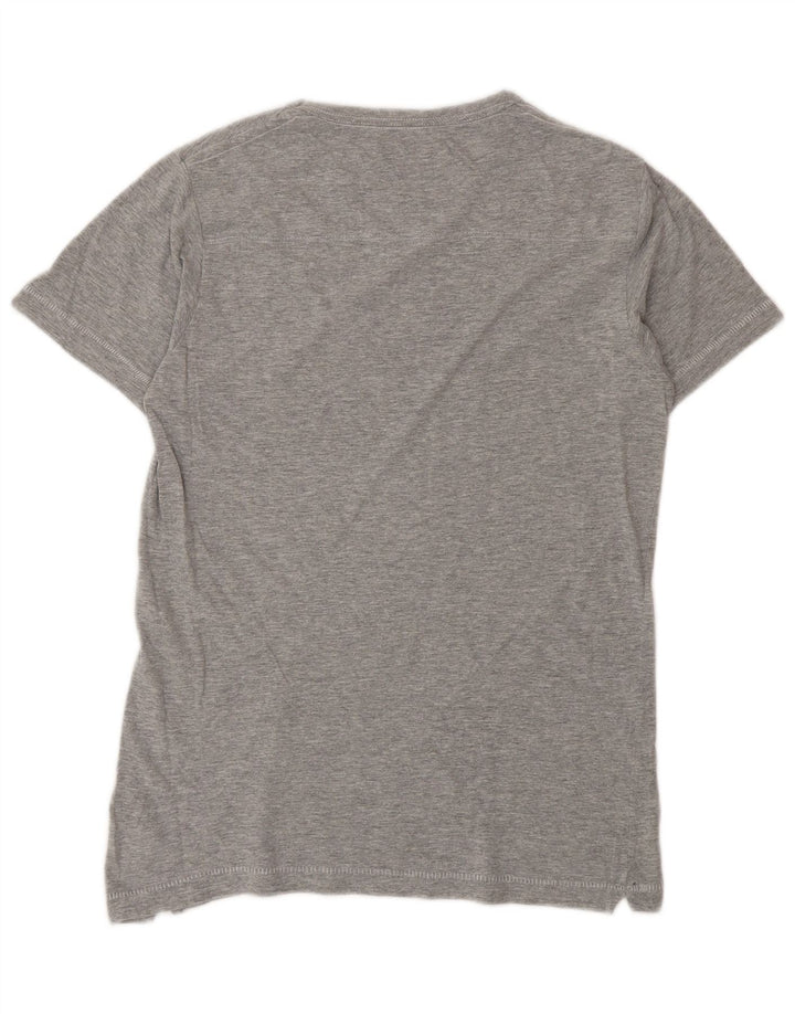 Camiseta feminina French Connection Top UK 10 algodão cinza pequeno