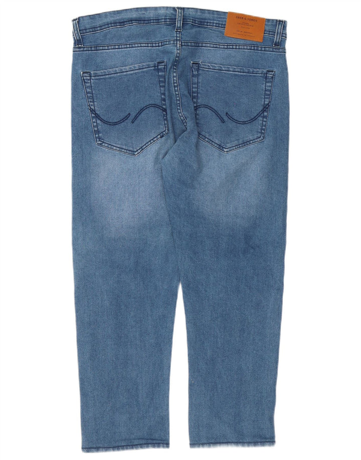 Jack & Jones Masculino Slim Straight Jeans W36 L26 Azul Algodão