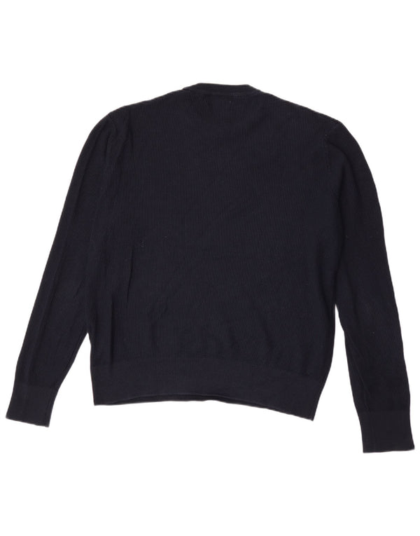 Zara Suéter masculino com gola redonda médio azul marinho