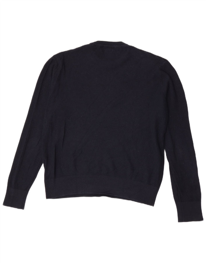 Zara Suéter masculino com gola redonda médio azul marinho