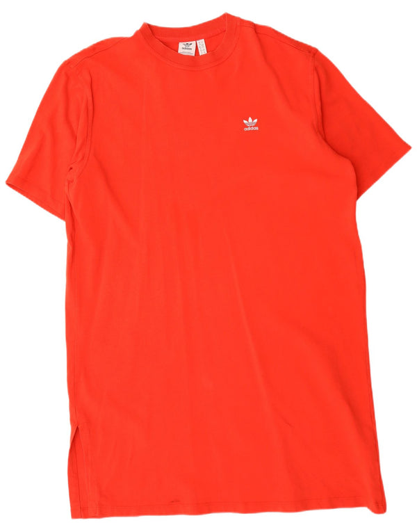 Adidas feminino gráfico oversized camiseta vestido uk 18 xl algodão vermelho