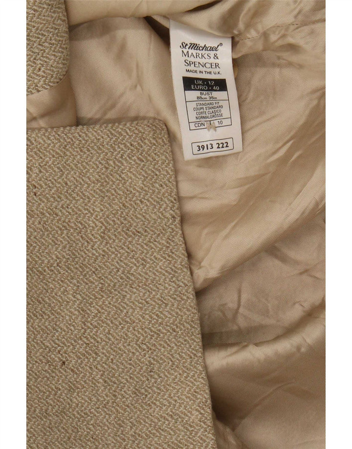 Jaqueta Marks & Spencer Feminina St. Michael Blazer Reino Unido 12 Médio Bege